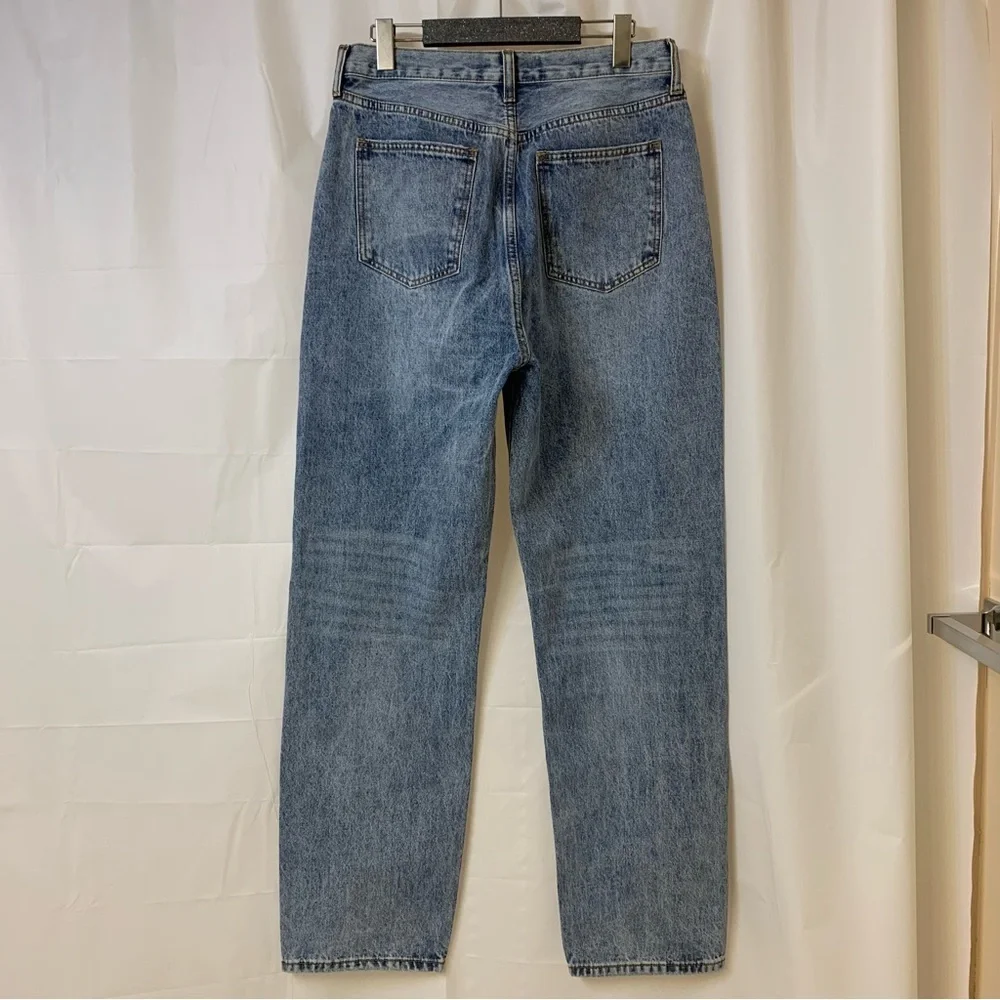 NWT Fashion Nova Crossover Straight Leg Jeans - Blue Light Wash - Picture 8 of 16